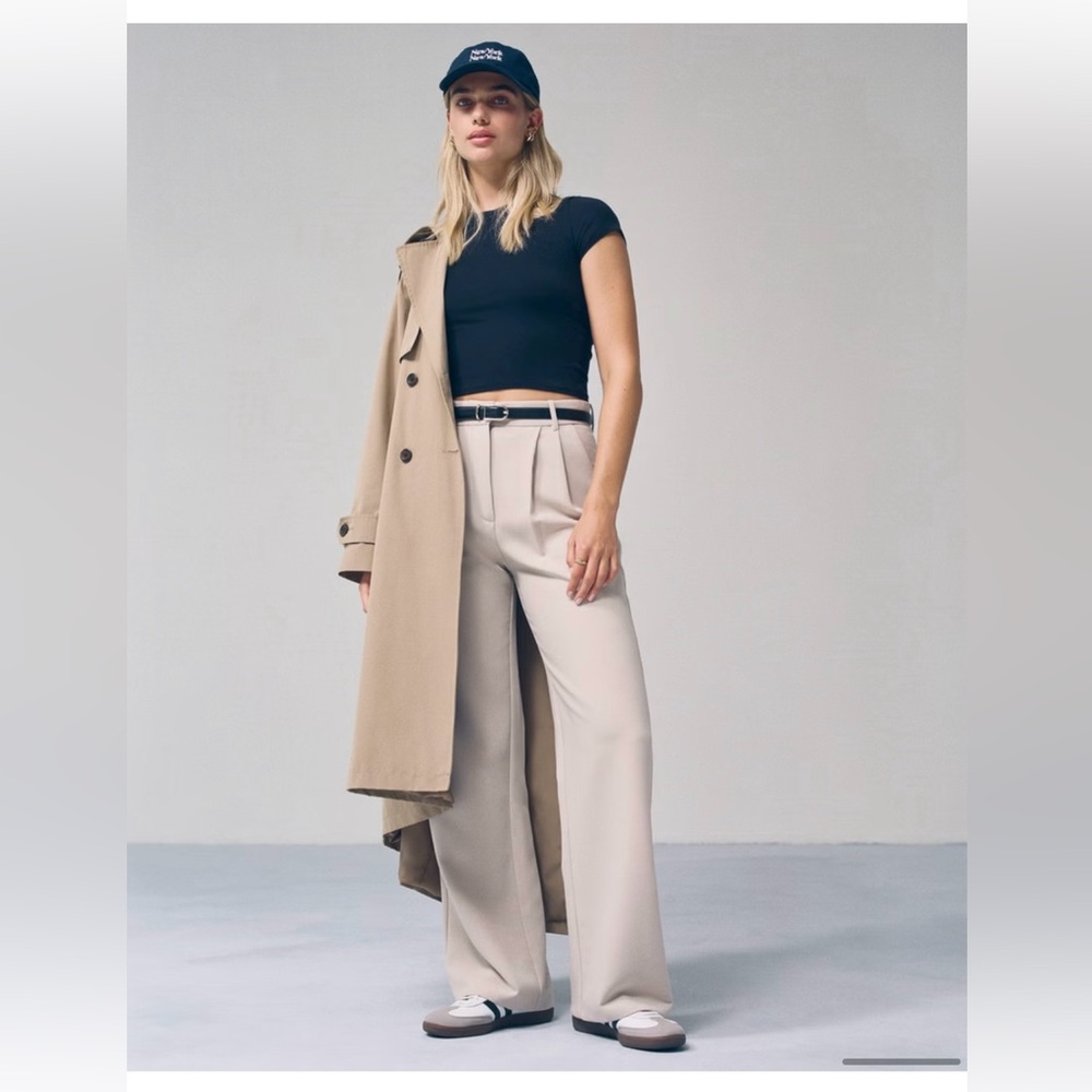 A&F Sloane Tailored Wide Leg Pant